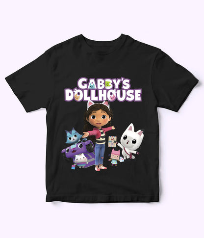 Gabby Dollhouse Black Shirt for Girls