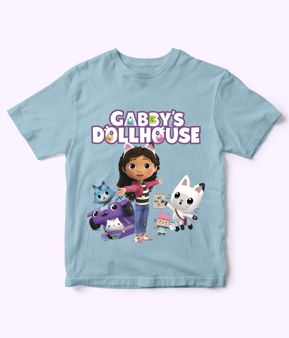 Gabby Dollhouse Sky Blue Shirt for Girls