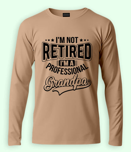 Beige Grandpa Long Sleeve T-Shirt