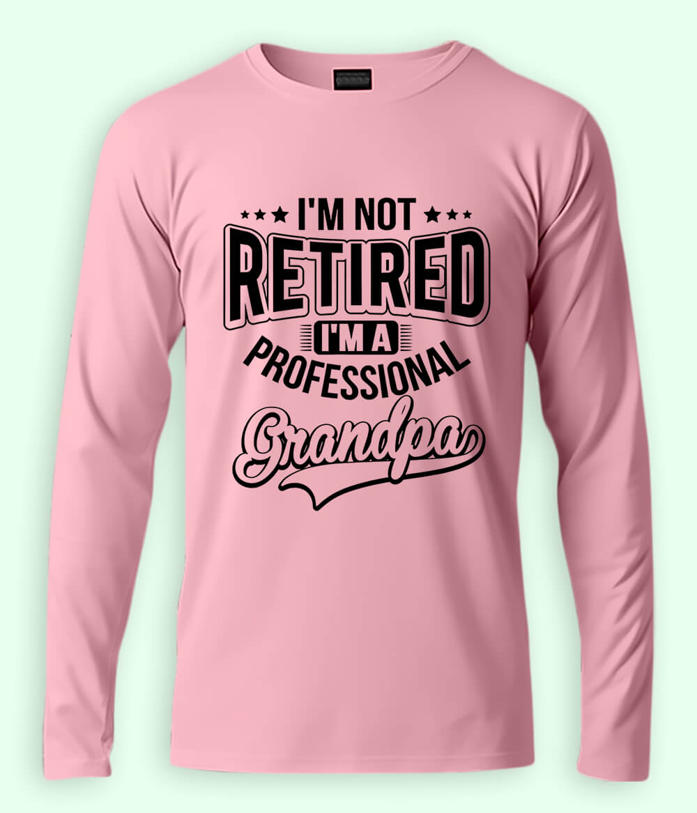 Light Pink Grandpa Long Sleeve T-Shirt