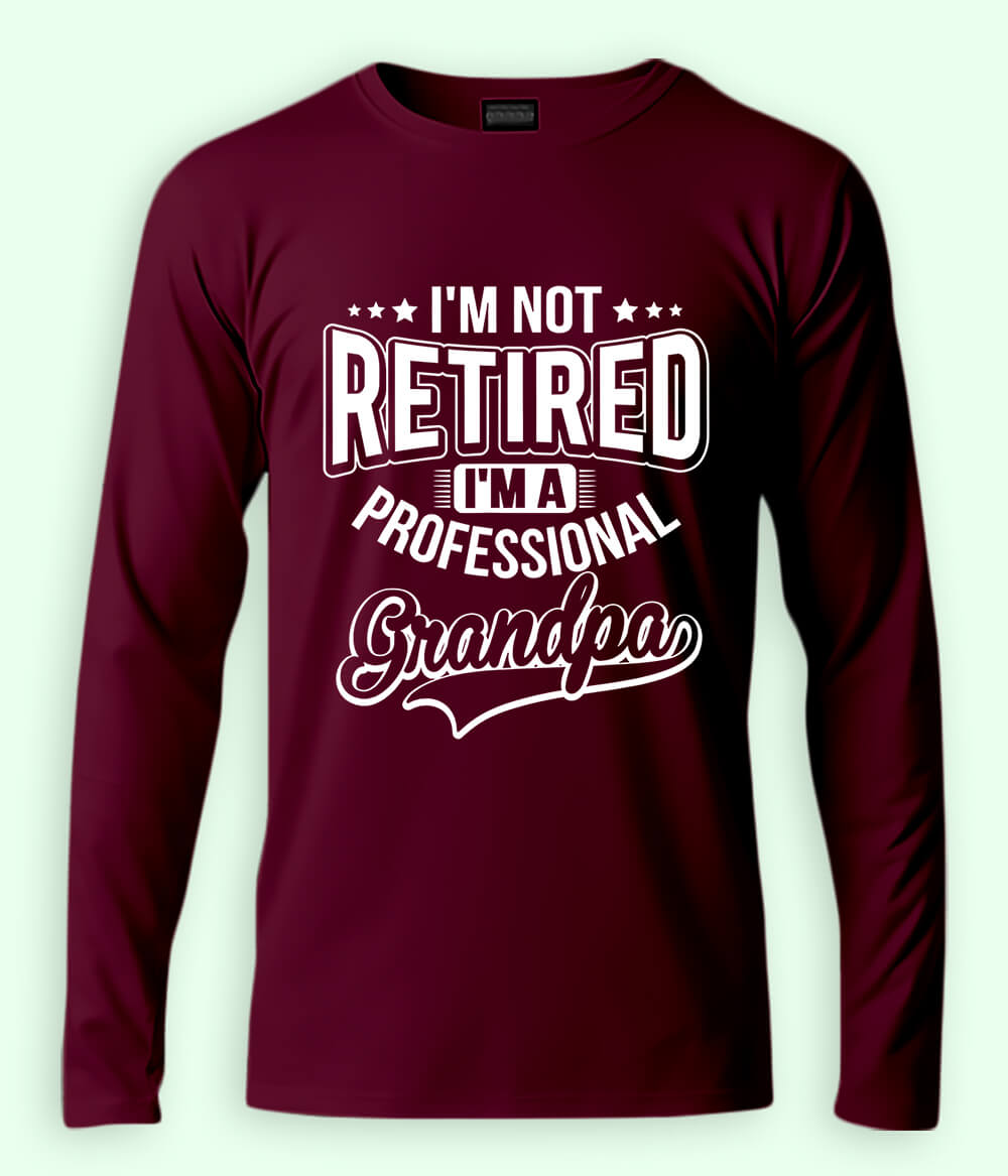 Maroon Grandpa Long Sleeve T-Shirt