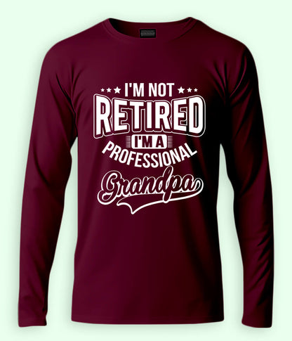 Maroon Grandpa Long Sleeve T-Shirt