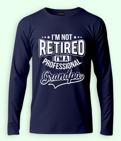Navy Grandpa Long Sleeve T-Shirt