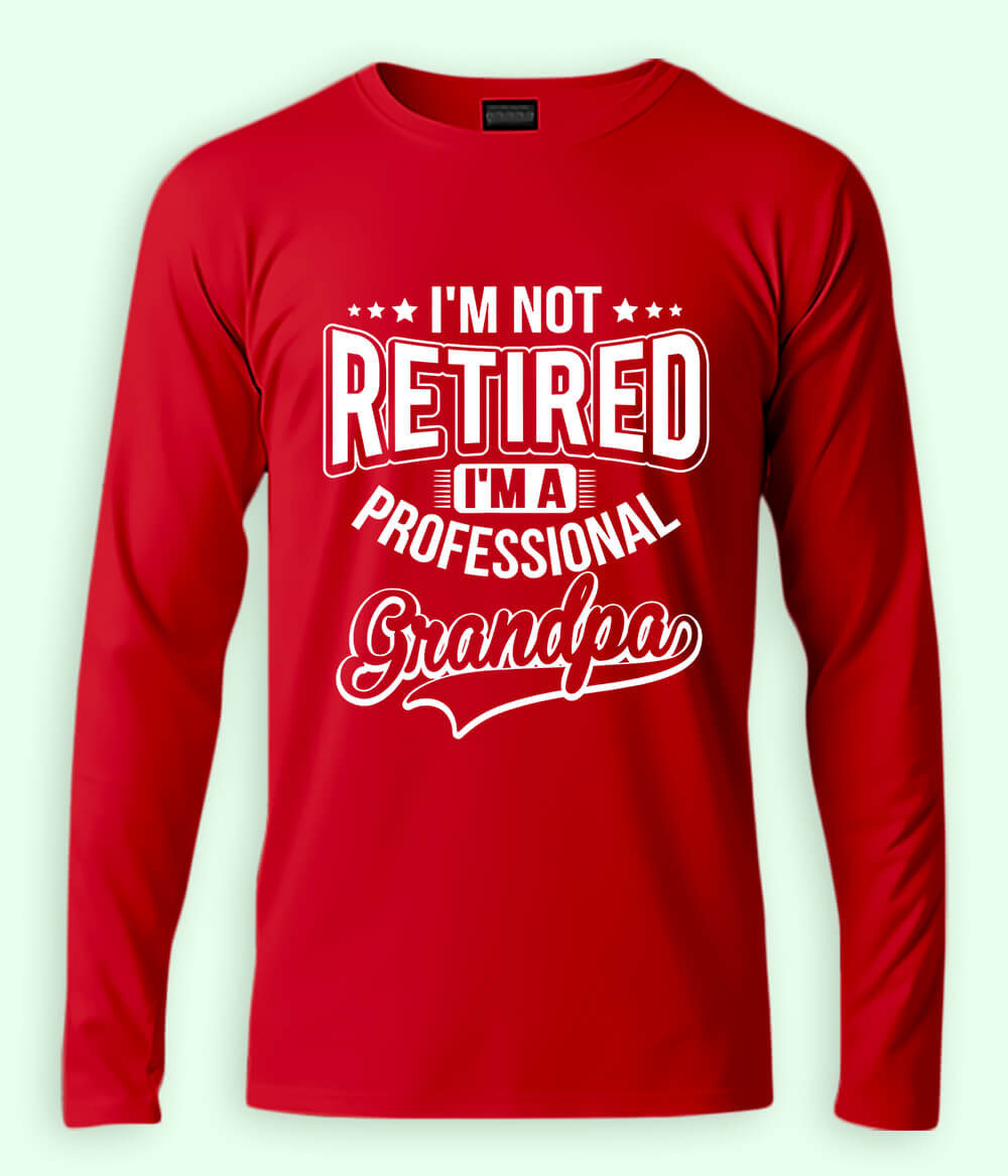 Red Grandpa Long Sleeve T-Shirt