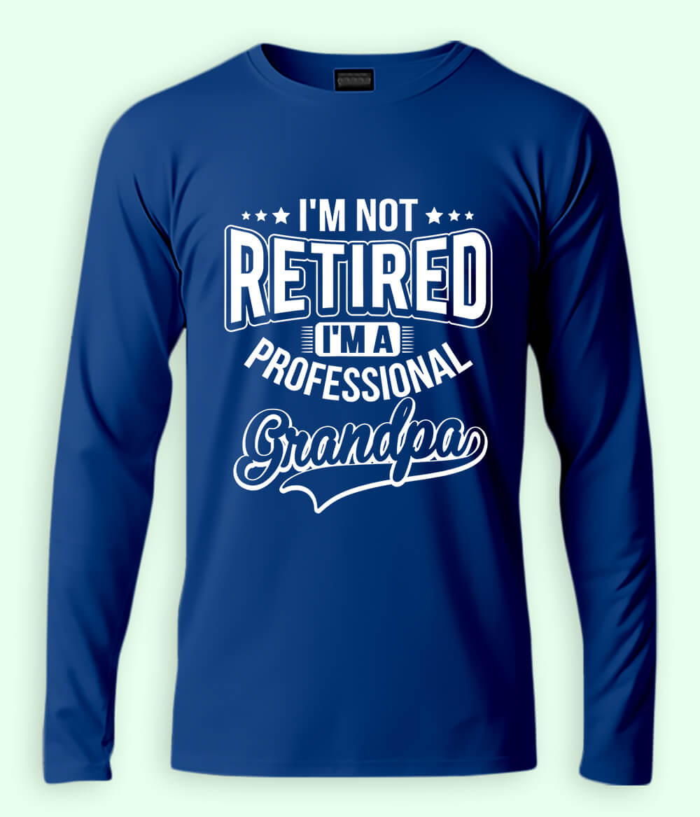 Royal Blue Grandpa Long Sleeve T-Shirt