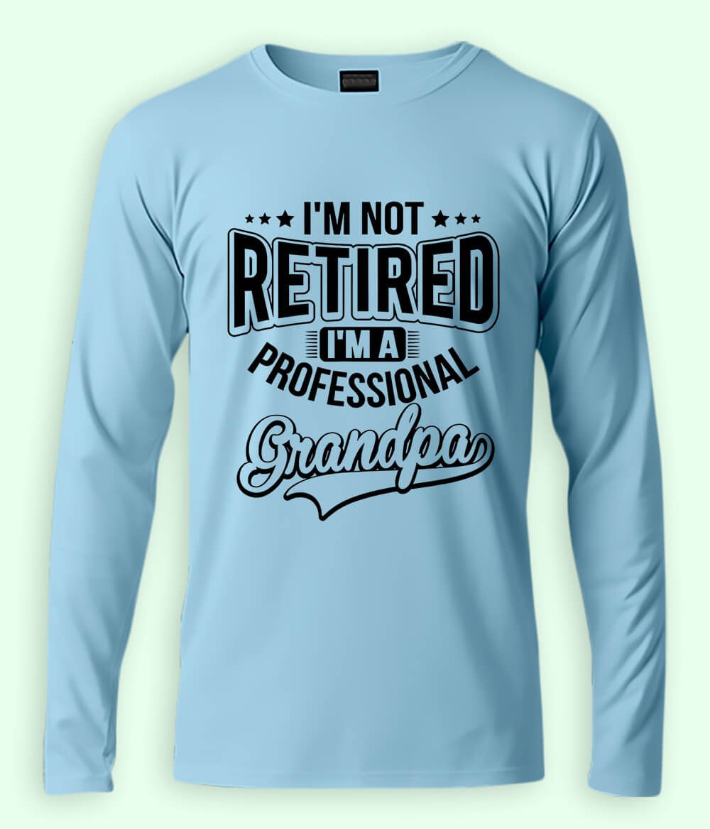 Sky Blue Grandpa Long Sleeve T-Shirt