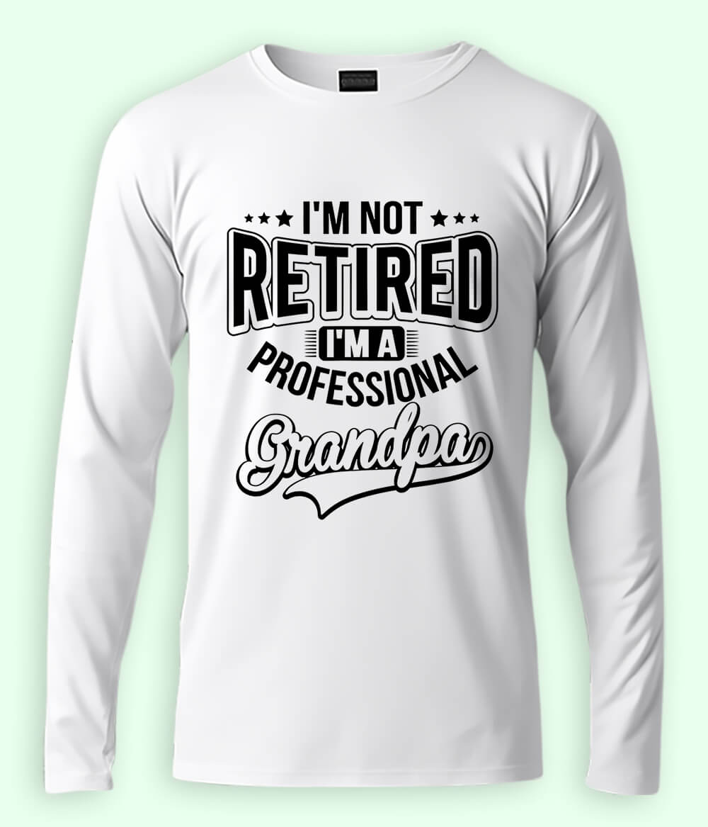 White Grandpa Long Sleeve T-Shirt
