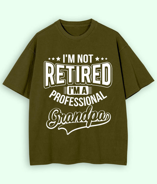 Olive Green Grandpa Oversized T-Shirt