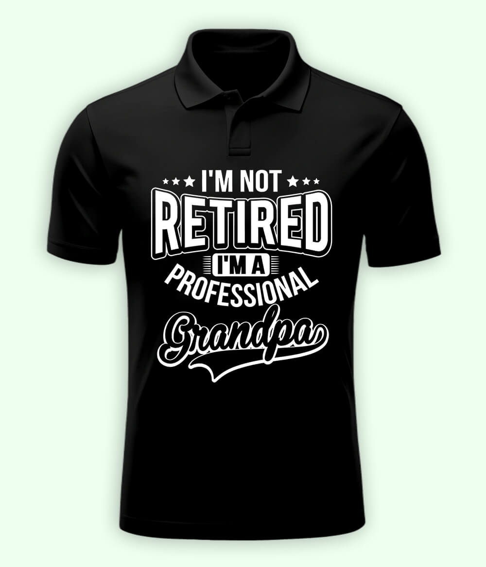 Black Grandpa Polo T-Shirt