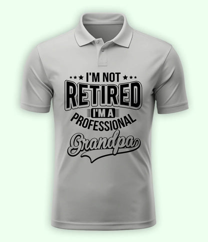 Heather Grey Grandpa Polo T-Shirt
