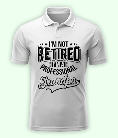 White Grandpa Polo T-Shirt