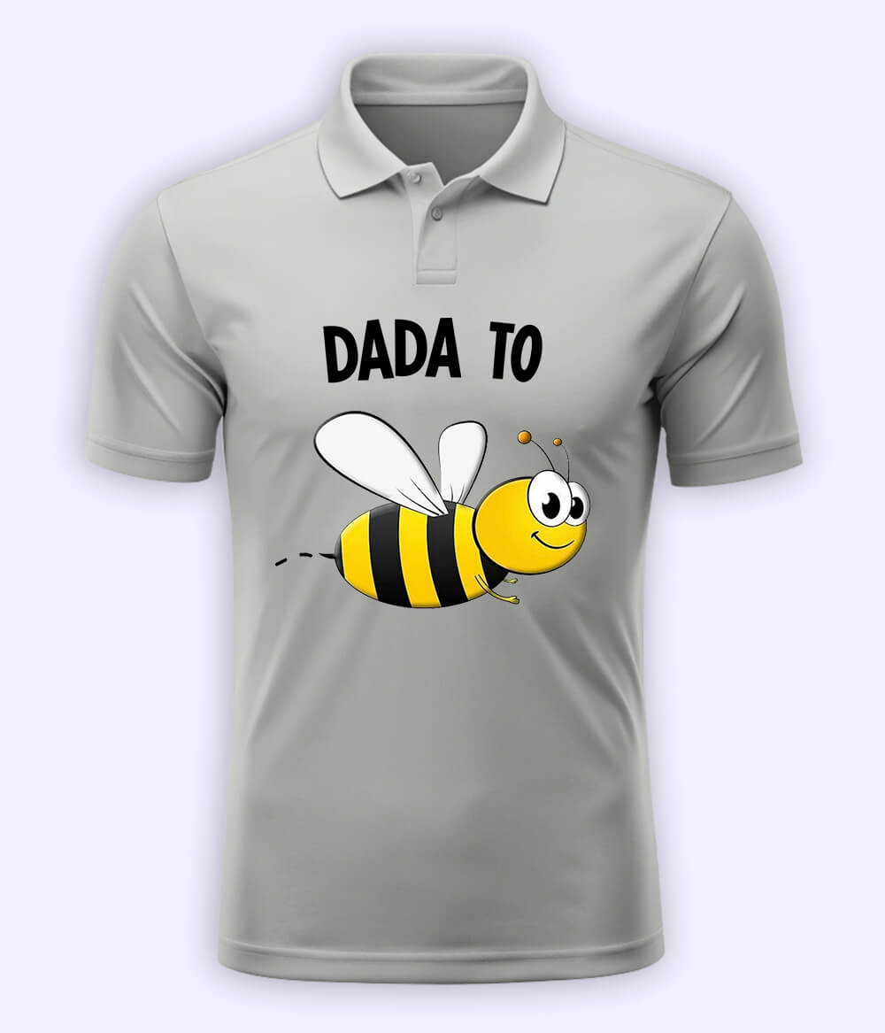 Heather Grey Grandpa to be Polo T-Shirt