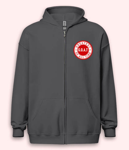 Greatest of All Time GOAT Zipper Hoodie (Unisex)