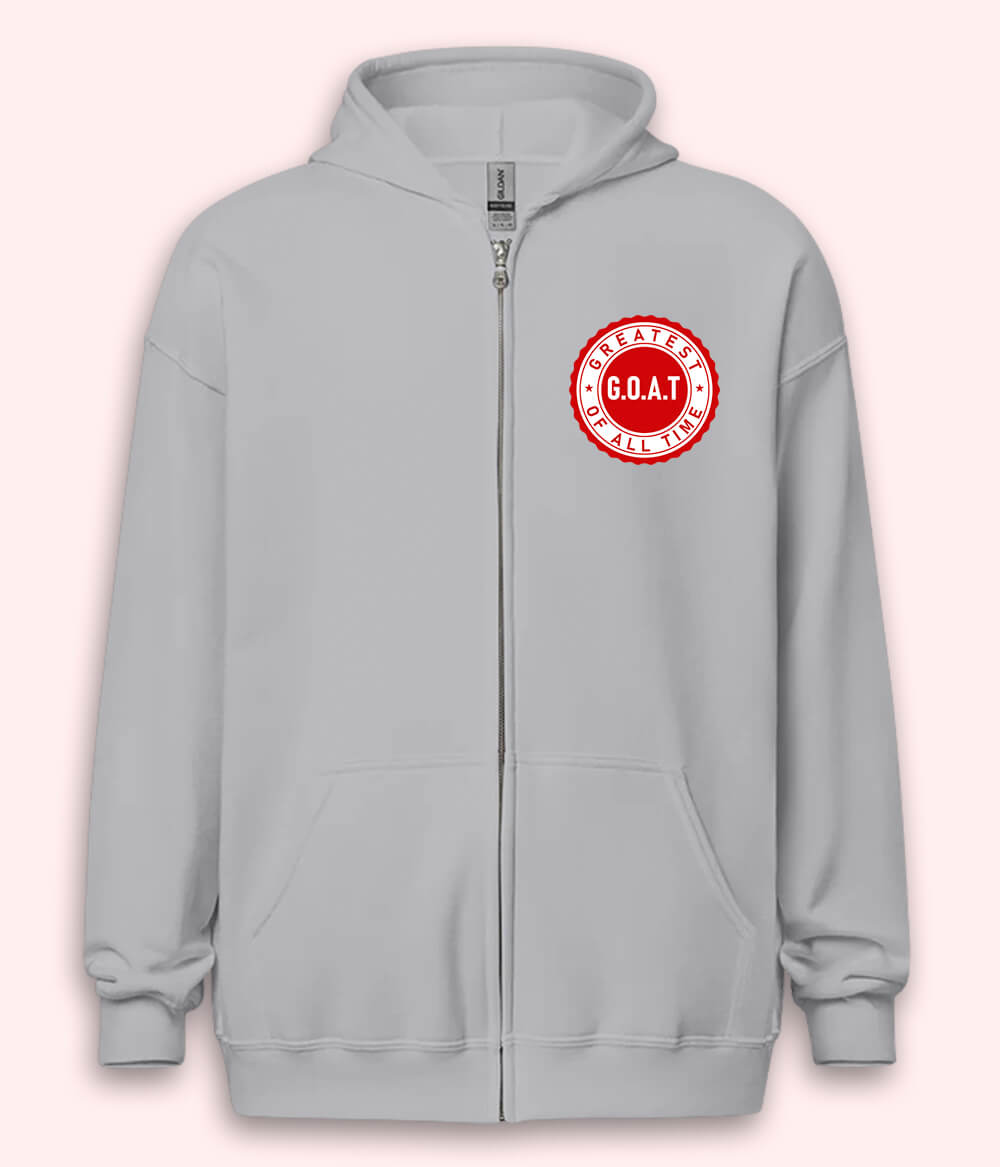 Greatest of All Time GOAT Zipper Hoodie (Unisex)