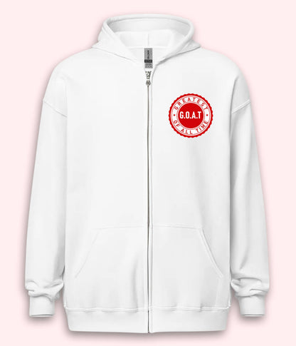 Greatest of All Time GOAT Zipper Hoodie (Unisex)