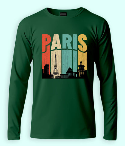 Eiffel Tower Long Sleeve T-Shirt (Unisex)