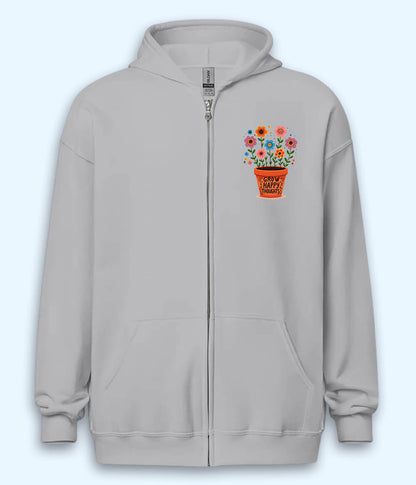 Grow Positive Thoughts Zipper Hoodie