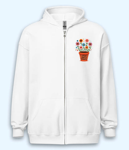 Grow Positive Thoughts Zipper Hoodie