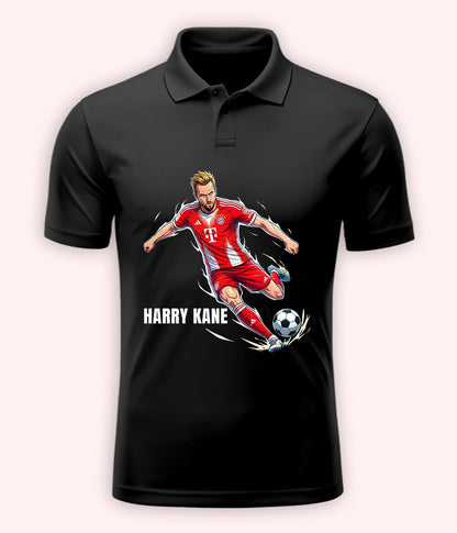 Harry Kane Football Graphic Polo T-Shirt