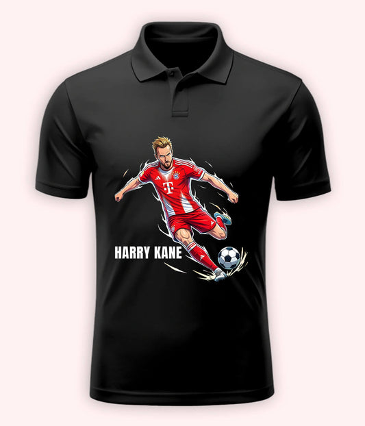 Harry Kane Football Graphic Polo T-Shirt