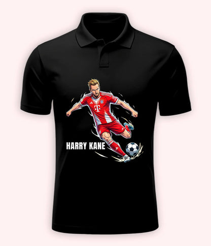 Harry Kane Football Graphic Polo T-Shirt