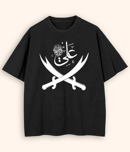 Black Hazrat Imam Ali Oversized T-Shirt (Unisex)