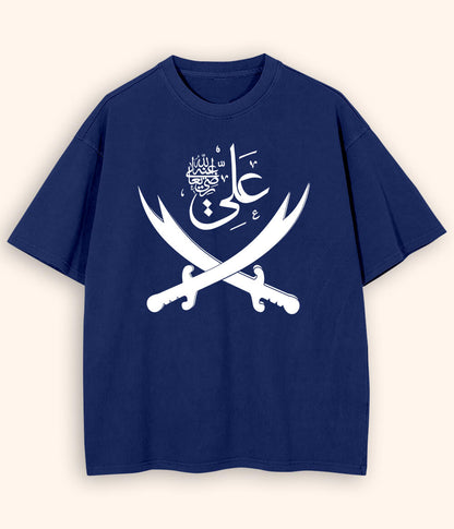 Navy Hazrat Imam Ali Oversized T-Shirt (Unisex)