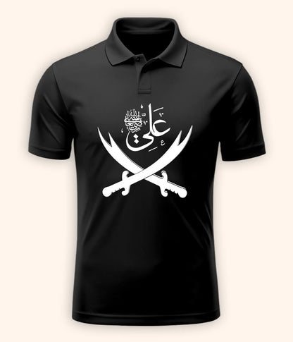 Charcoal Grey Hazrat Imam Ali Polo T-Shirt