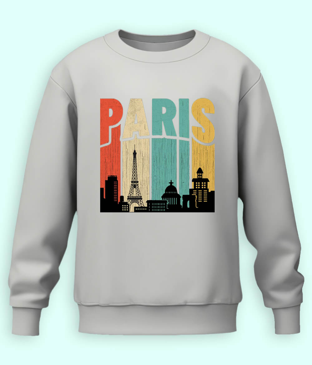 Sweatshirt Paris France With The Eiffel Tower (Unisex)