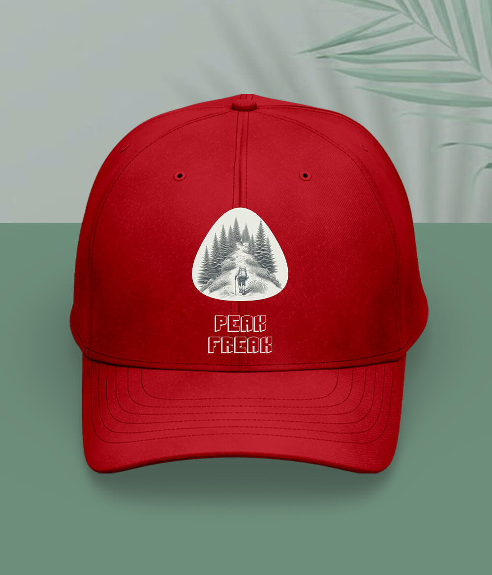 Red Hiking and Trekking Cap