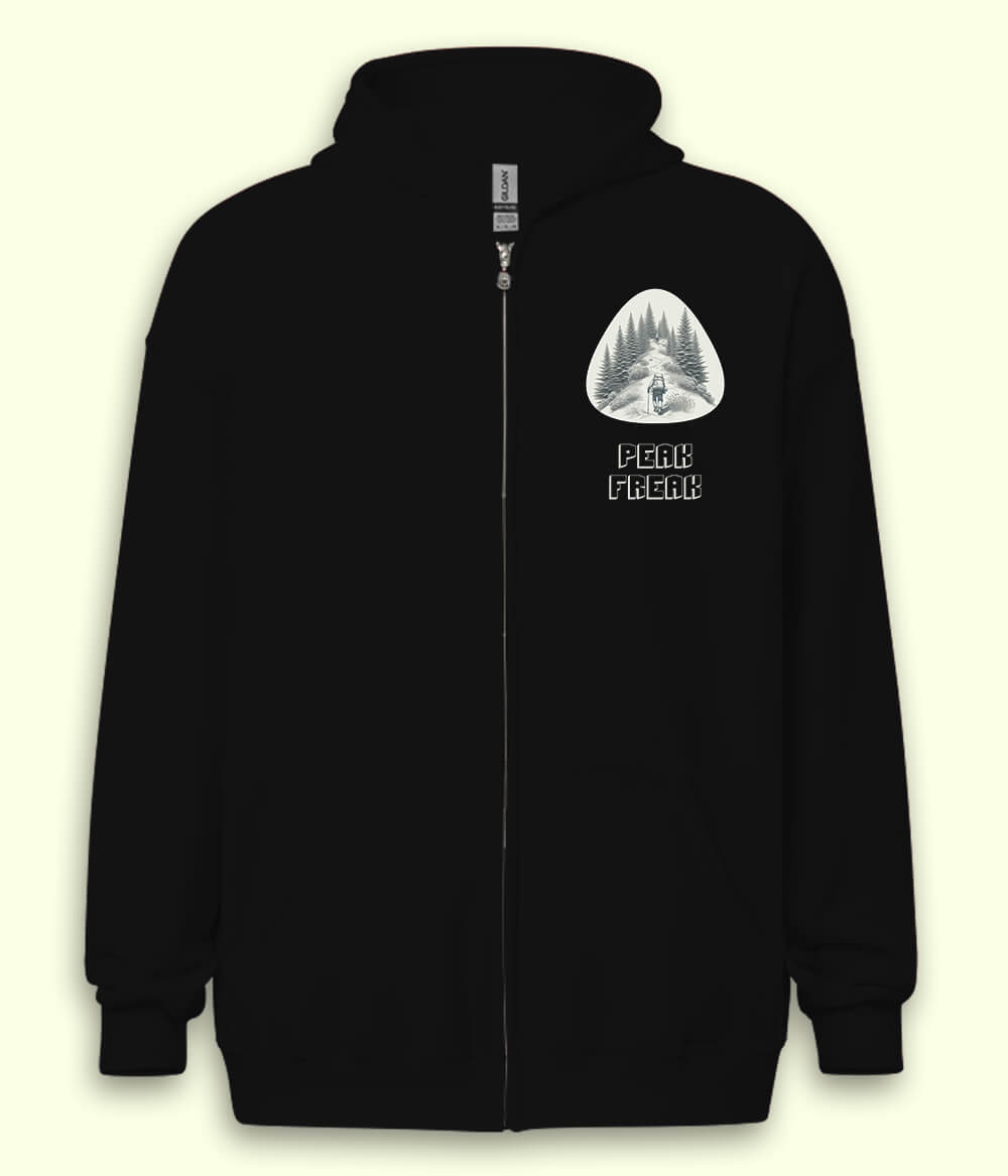 Hiking and Trekking Zipper Hoodie (Unisex)