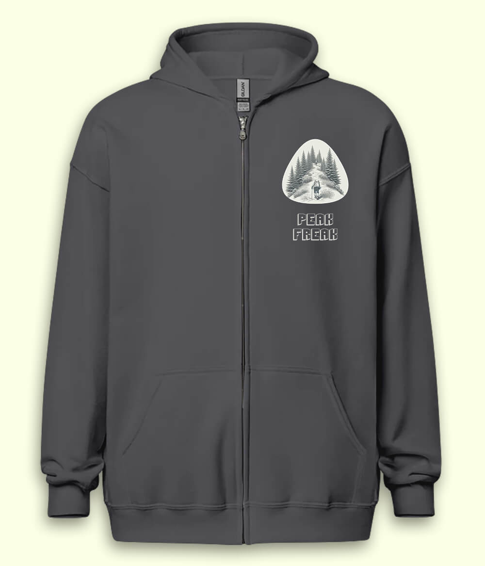 Hiking and Trekking Zipper Hoodie (Unisex)