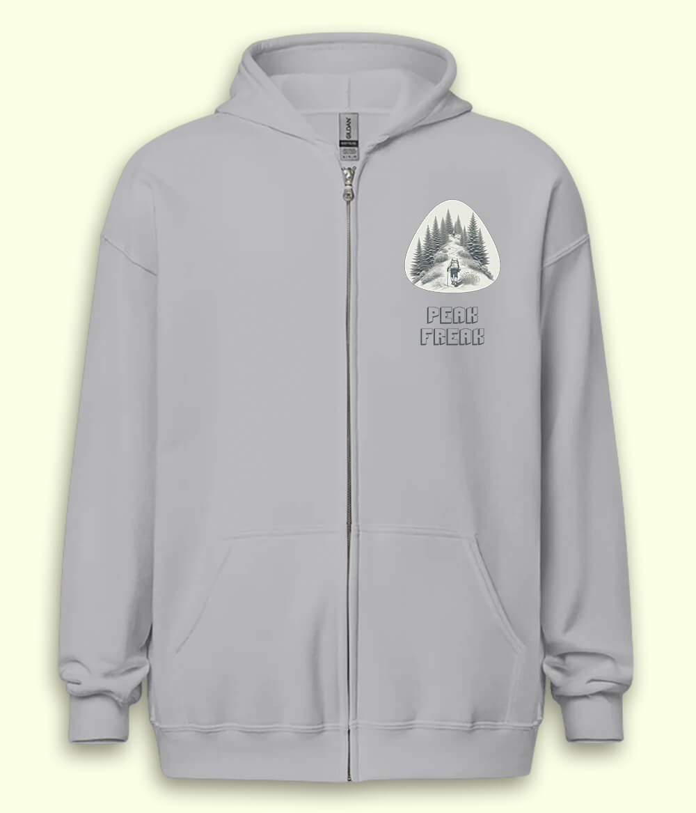 Hiking and Trekking Zipper Hoodie (Unisex)