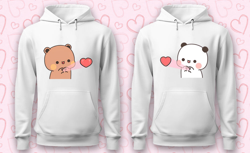 Husband and Wife Dual White Hoodies