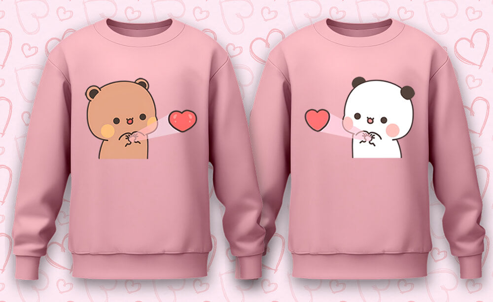 Husband and Wife Light Pink Sweatshirt Bundle