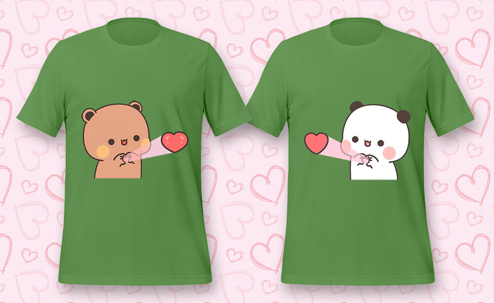 Husband and Wife Love T-Shirts Bundle Knorr Green