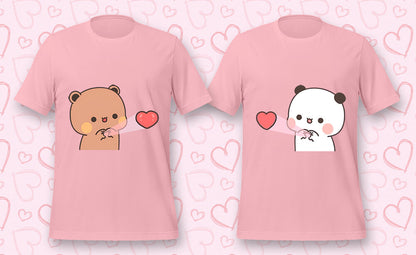 Husband and Wife Love T-Shirts Bundle Light Pink