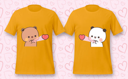 Husband and Wife Love T-Shirts Bundle Mustard
