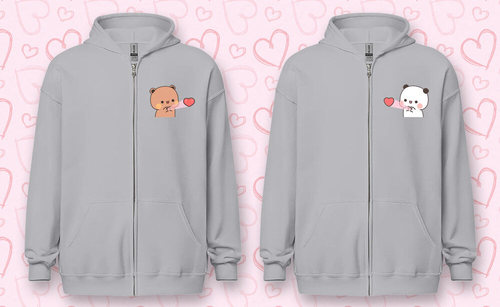 Husband and Wife Love Zipper Hoodie