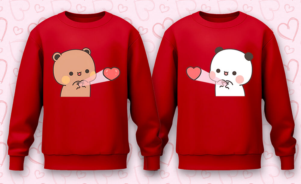 Husband and Wife Red Sweatshirt Bundle