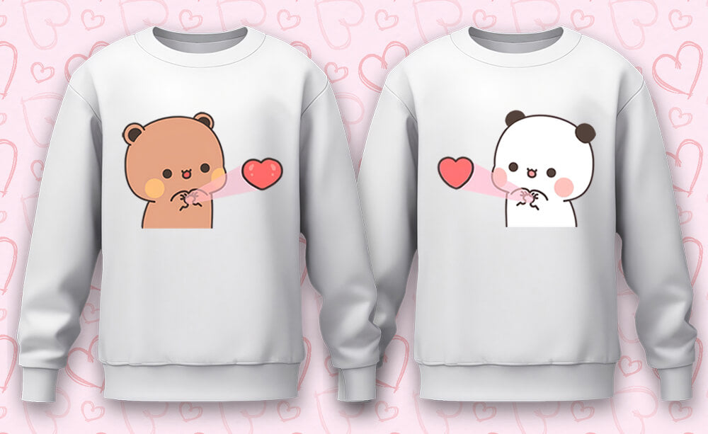 Husband and Wife White Sweatshirt Bundle