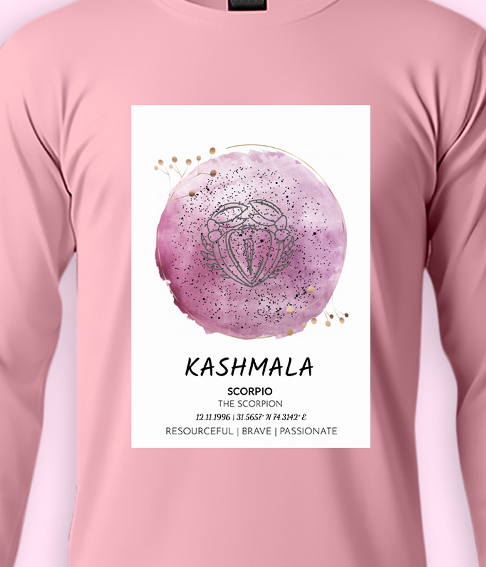  Women Zodiac Horoscope Long Sleeve T-Shirt 