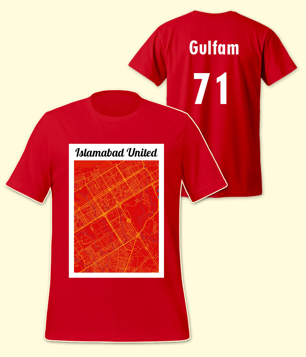Customizable Islamabad United Front Back Print T-shirt (Unisex)