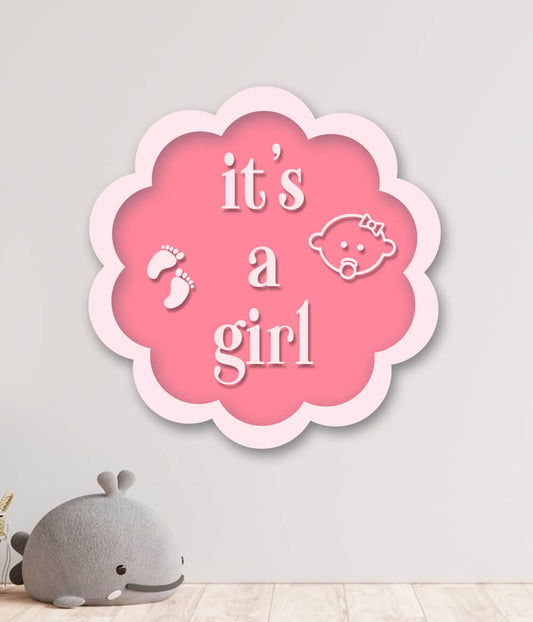 It’s a Girl Hanging Sign for Baby Room Decor