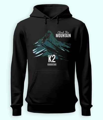 K2 Hiking Hoodie Black T-Shirt (Unisex)