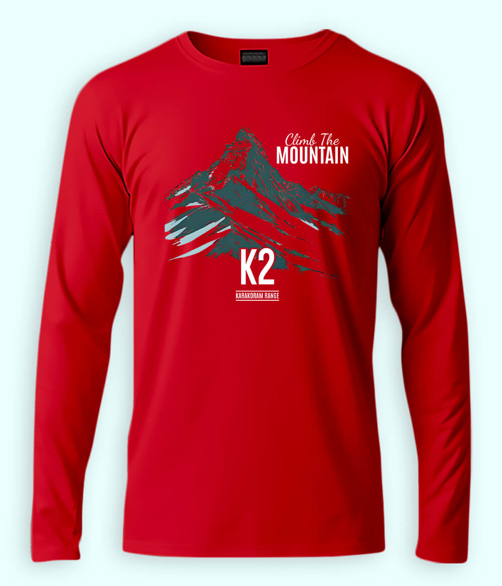 K2 Hiking Long Sleeve Red T-Shirt