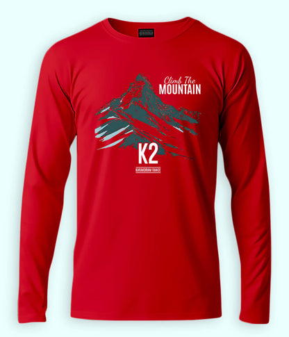 K2 Hiking Long Sleeve Red T-Shirt