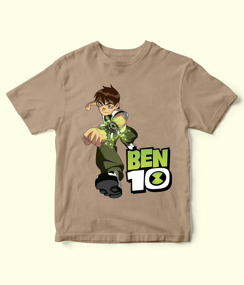 Kids Ben Ten Beige T-Shirt