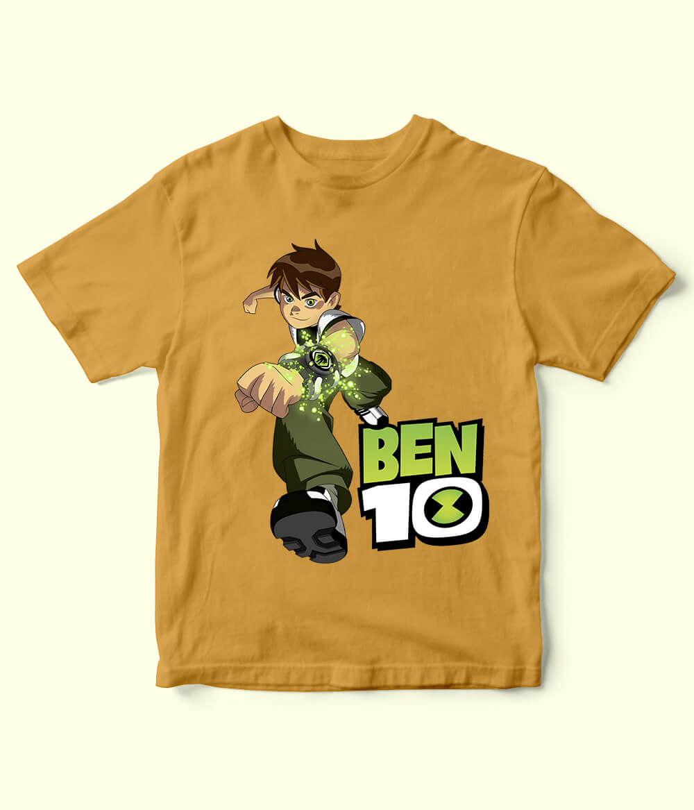 Kids Ben Ten Mustard T-Shirt