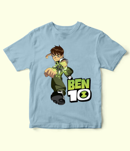 Kids Ben Ten Sky Blue T-Shirt